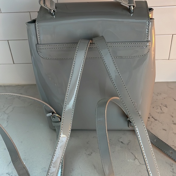 Vinyl Backpack Purse - easy to clean - wipe off with wet rag-9” W x 11” H x 3” D - Picture 6 of 13